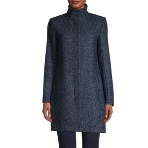 Theory Blue Layti Wool Blend Coat